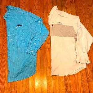 Two Columbia Sportswear Shirts PFG size XXL